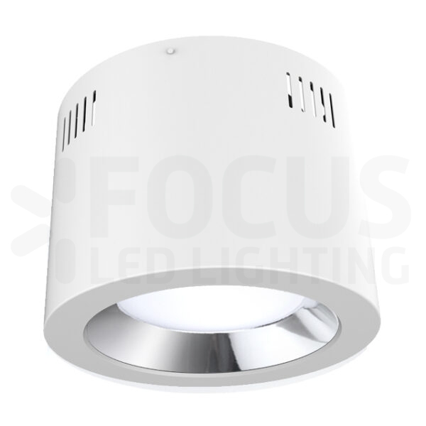 Surface opal led downlight max: 35W Ø232mm wit