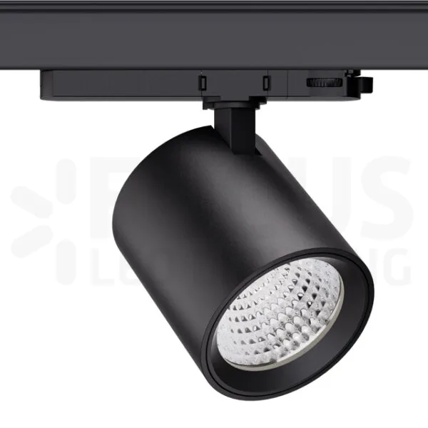 Black 3-phase led tracklight 13-36W powerswitch CRI>90