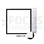 Black UGR<19 Back-lit 3CCT led panel 60x60cm Philips CertaDrive
