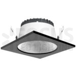 Vierkante rand zwart voor EVO led downlight Ø174mm - Afbeelding 2