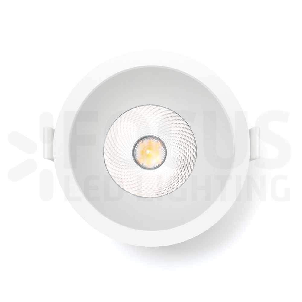 FL51157-front Beam UGR<16 3CCT 2700/3000/4000K TRIAC-DIM 6W CRI>90 IP44 Ø81mm wit - Afbeelding 2