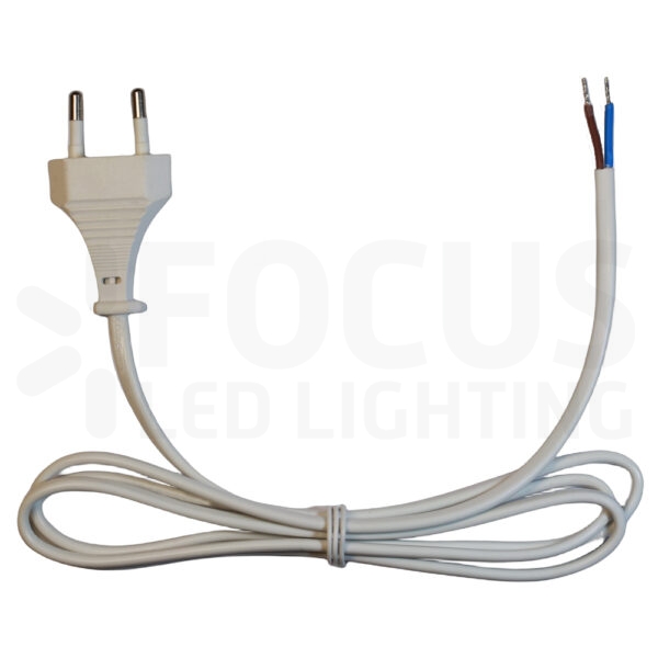 Top Connect EURO wit aansluitsnoer 1.5 meter 2x0.75mm2