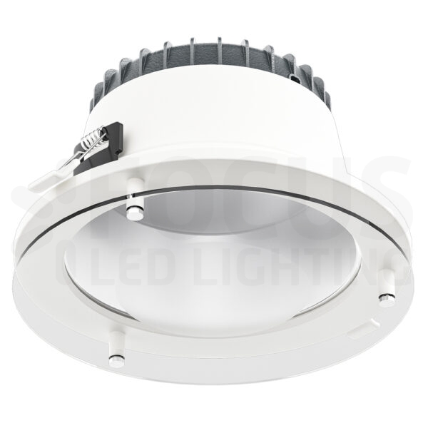 Ronde glazen afscherming wit voor EVO led downlight Ø232mm