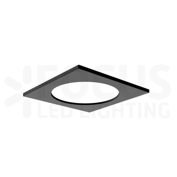 Vierkante rand zwart voor EVO led downlight Ø114mm