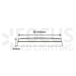 Evo 3CCT led plafonnière 8/12/15W Ø335 met sensor zwart - Afbeelding 4